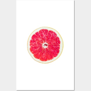 Sliced Fresh Grapefruit Posters and Art